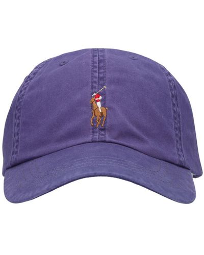 Polo Ralph Lauren Logo Cotton Baseball Cap - Purple