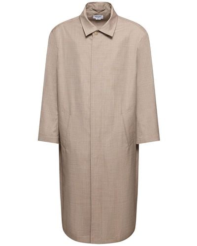 Hed Mayner Light Cool Wool Trench Coat - Natural