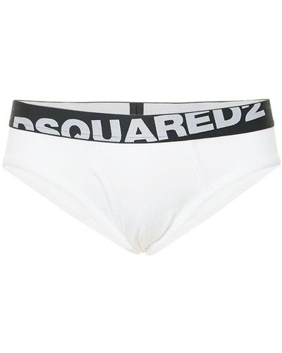 DSquared² Pack Of 2 Logo Cotton Jersey Briefs - Multicolor