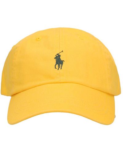 Polo Ralph Lauren Gorra de baseball de algodón con logo - Amarillo