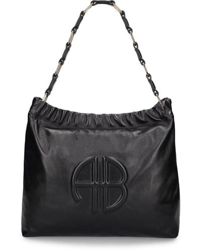 Anine Bing Kate Leather Shoulder Bag - Black