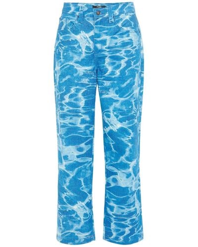 Jaded London Swimming Pool Printed Skate Jeans - Blue