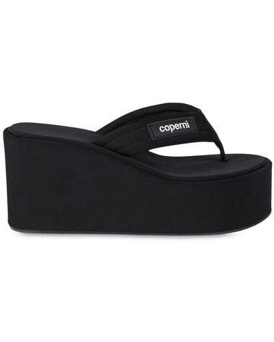 Coperni 100Mm Branded Wedge Sandals - Black
