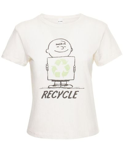 RE/DONE T-shirt Peanuts Classic - Bianco