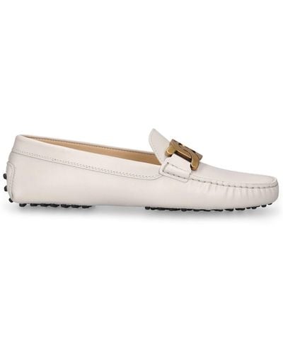 Tod's Gommini Leather Loafers - Natural