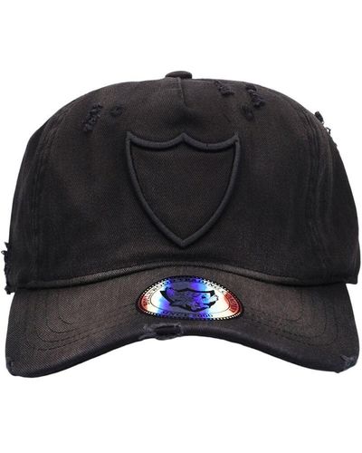 HTC Gorra de baseball de algodón con logo bordado - Negro