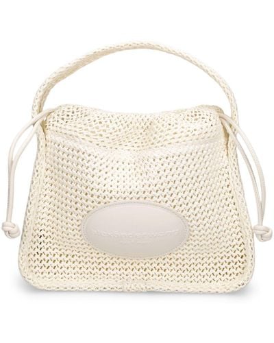 Alexander Wang Borsa piccola ryan effetto rafia - Bianco