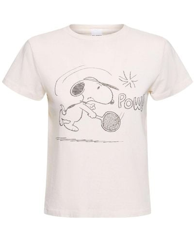RE/DONE Classic Snoopy Tennis Cotton T-shirt - White