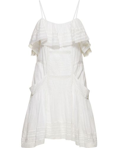 Isabel Marant Vestido corto de algodón - Blanco