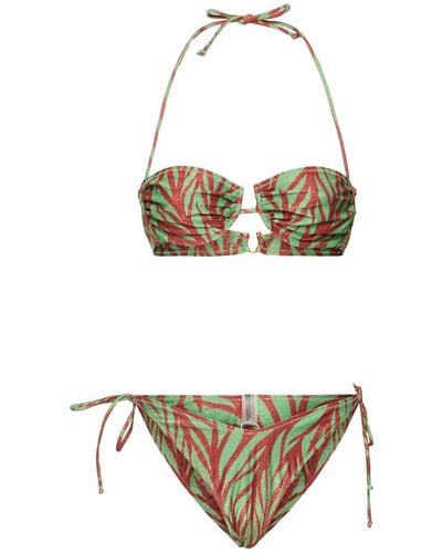 Reina Olga Penny printed bikini set - Bianco