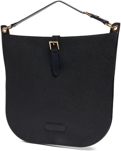 Tom Ford Buttery Large Grain Leather Sac Bag - Black