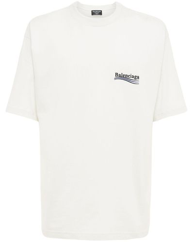 Balenciaga Political Campaign Logo-print T-shirt - White
