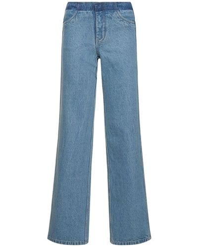 Christopher Esber Deconstructed Denim Flared Jeans - Blue