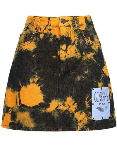 McQ Genesis Ii Tie Dyed Cotton Mini Skirt - Black