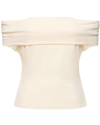 Reformation Cello Asymmetric Knitted Top - Natural