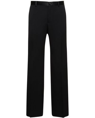 Dolce & Gabbana Wool Blend Tuxedo Pants - Black