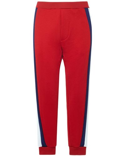 DSquared² Cotton Blend Track Trousers - Red