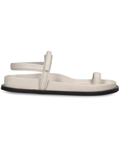 St. Agni 30Mm Keko Leather Flat Sandals - White