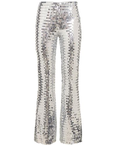 Simon Miller Sequined flared pants - Gris
