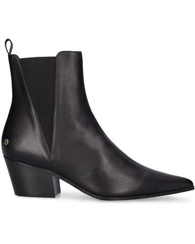 Anine Bing 55Mm Sky Leather Ankle Boots - Black