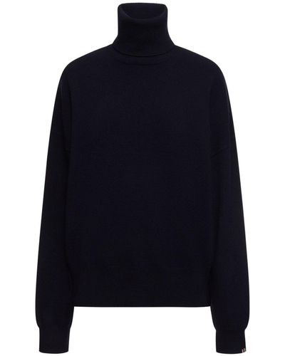 Extreme Cashmere Maglia jill a collo alto in misto cashmere - Blu