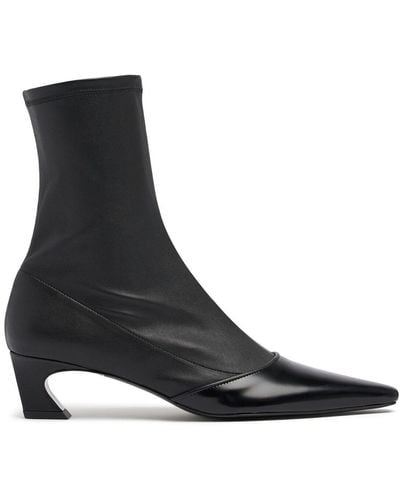 Acne Studios 45mm Bano Leather Ankle Boots - Black