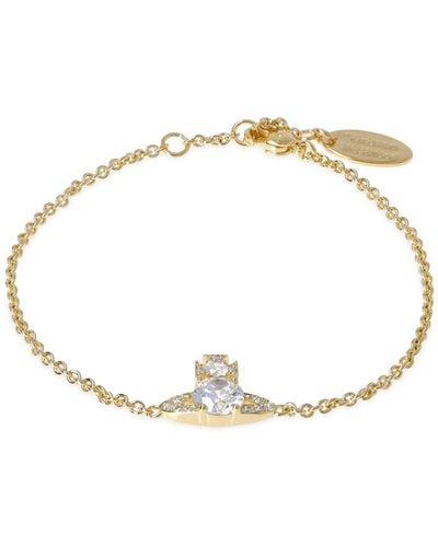 Vivienne Westwood Bracelet chaîne avec cristaux ise - Métallisé