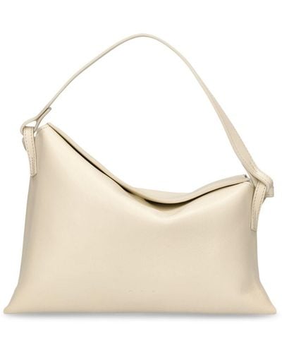 Aesther Ekme Mini Lune Smooth Leather Shoulder Bag - Natural