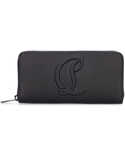 Christian Louboutin By My Side Long Leather Wallet W/Logo - Black