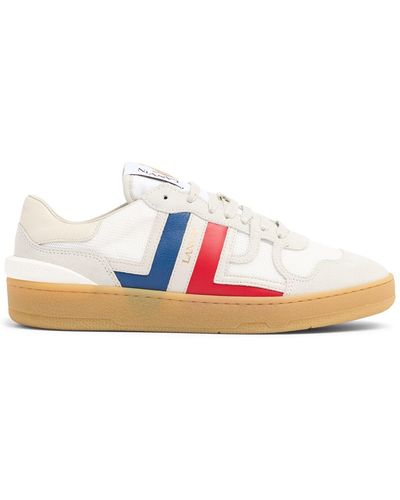 Lanvin 10mm Clay Poly & Leather Trainers - White