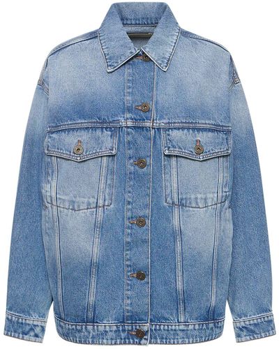 Weekend by Maxmara Pio Oversize Cotton Denim Jacket - Blue