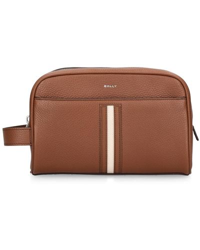 Bally Leather Toiletry Bag - Brown