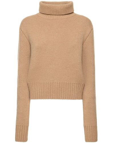 Khaite Jovie Cashmere Turtleneck Sweater - Natural