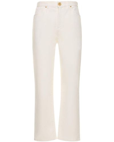 Balmain Gerade Jeans Aus Denim - Weiß