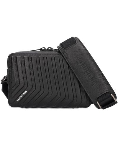 Balenciaga Car Leather Camera Bag - Black