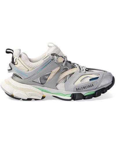 Balenciaga 60mm Track Faux Leather Sneakers - White