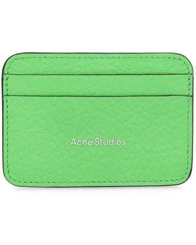 Acne Studios Aroundy Leather Card Holder - Green