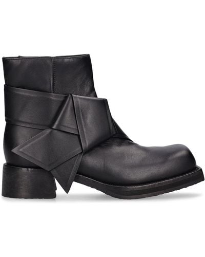 Acne Studios 40Mm Leather Ankle Boots - Black