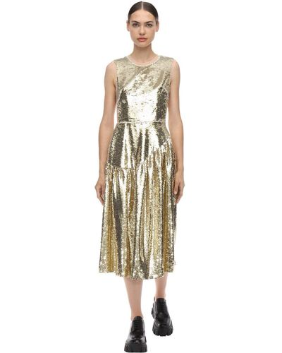 Simone Rocha Sequined Midi Dress - Metallic