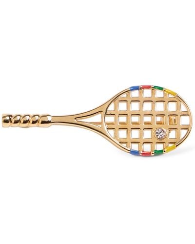 Casablanca Tennis Racket Brooch - Metallic
