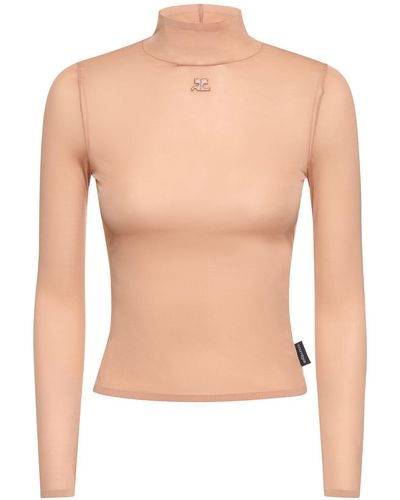 Courreges Jersey 2Nd Skin Top - Natural