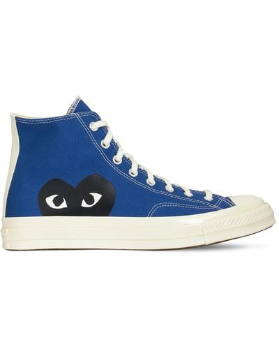 COMME DES GARÇONS PLAY Play Converse Cotton High Sneakers - Blue