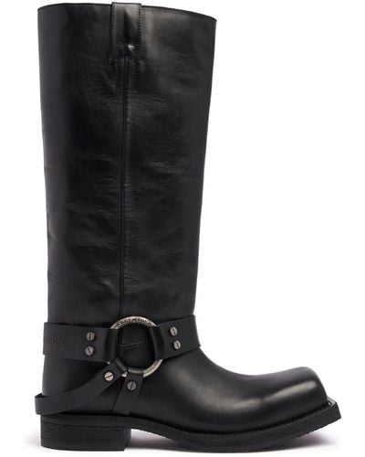 Acne Studios 40mm Balius Leather Tall Boots - Black