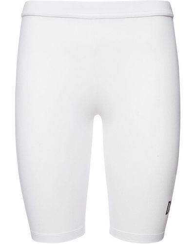 DSquared² Shorts Biker In Jersey Di Cotone Con Logo - Bianco