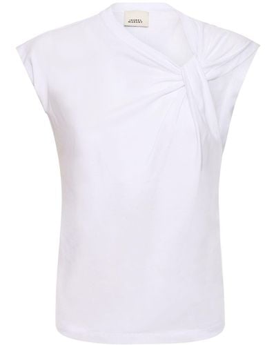 Isabel Marant Camiseta de algodón - Blanco