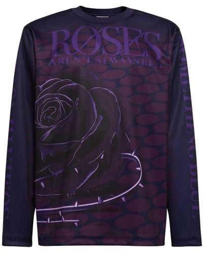 Burberry Bedrucktes Sweatshirt "rose" - Blau