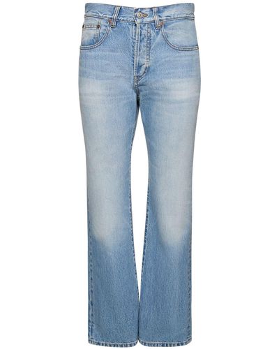 Victoria Beckham Victoria Mid Rise Cotton Denim Jeans - Blue