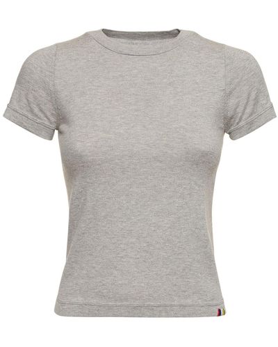 Extreme Cashmere T-shirt Aus Baumwolle Und Kaschmir "america" - Grau