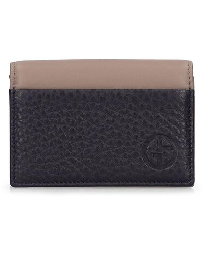 Giorgio Armani Two Tone Card Holder - Grey