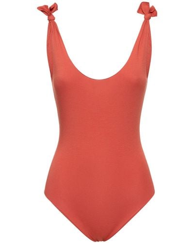 ISOLE & VULCANI Ginestra Jersey One Piece Swimsuit - Red